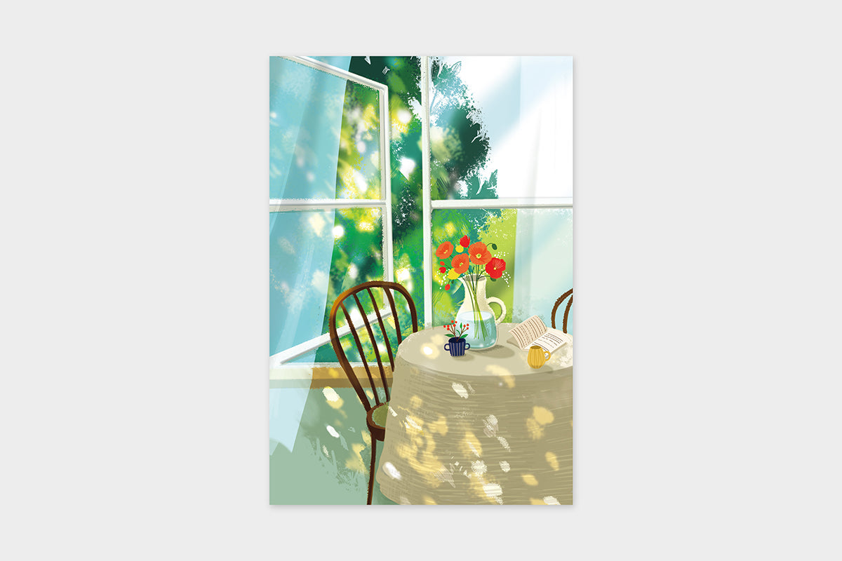 Art Touch mint Floral Pattern Postcard / TOUCH & FLOW
