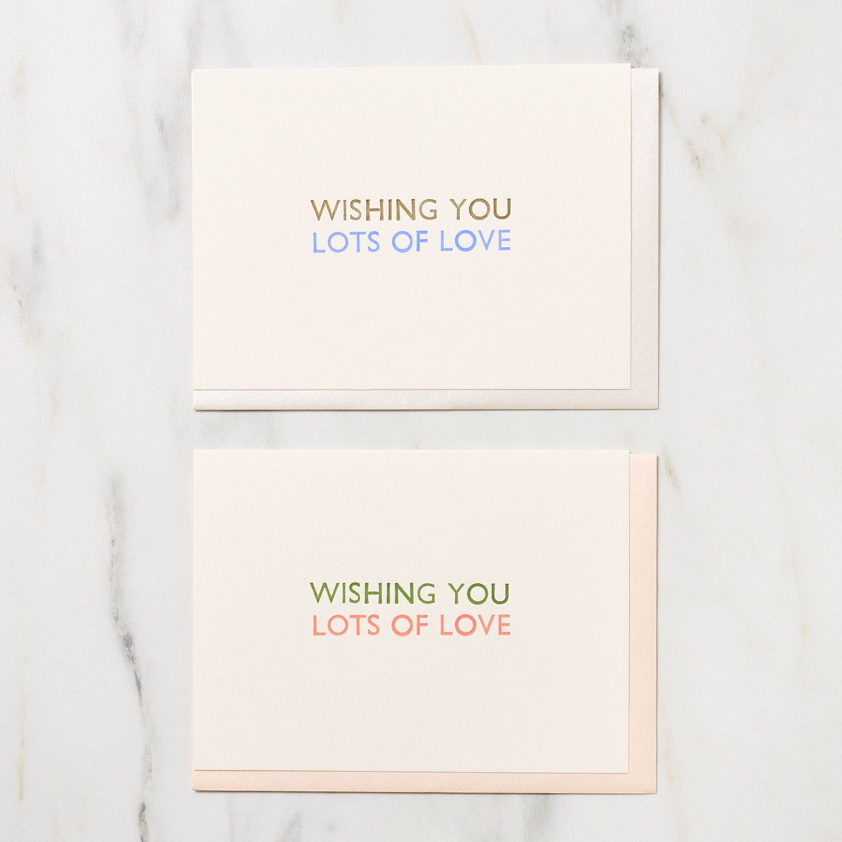 "Wishing You Lots of Love" Greeting Cards / Letterpress Letters - bungu