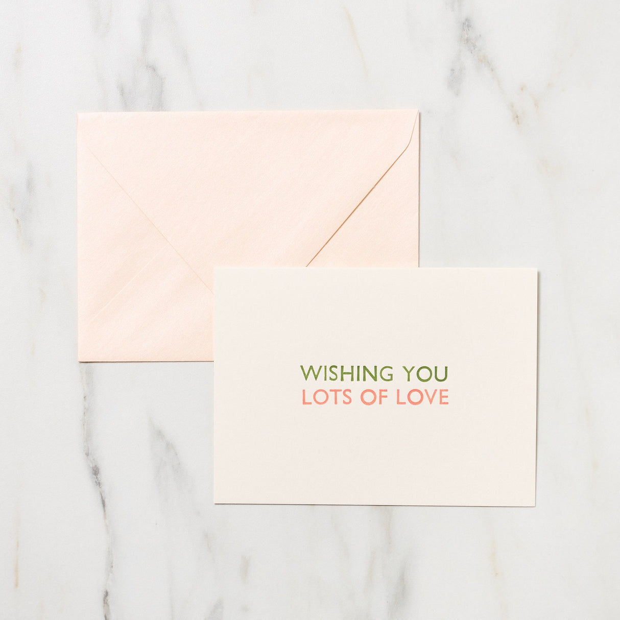 "Wishing You Lots of Love" Greeting Cards / Letterpress Letters - bungu