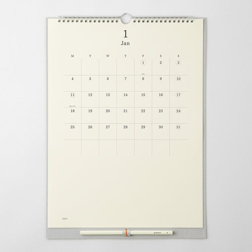 MD Wall Calendar with Pencil 2027 / MD PRODUCT