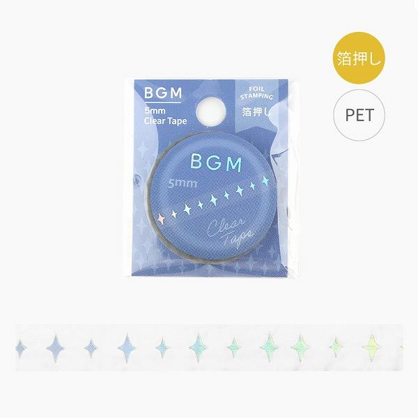 Clear Tape 5mm Foil Stamped Life / BGM