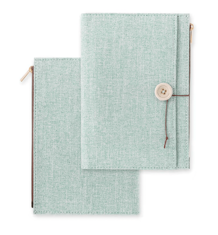 Yuru Log Zipper Pouch Notebook Cover / Midori DESIGNPHIL - bungu