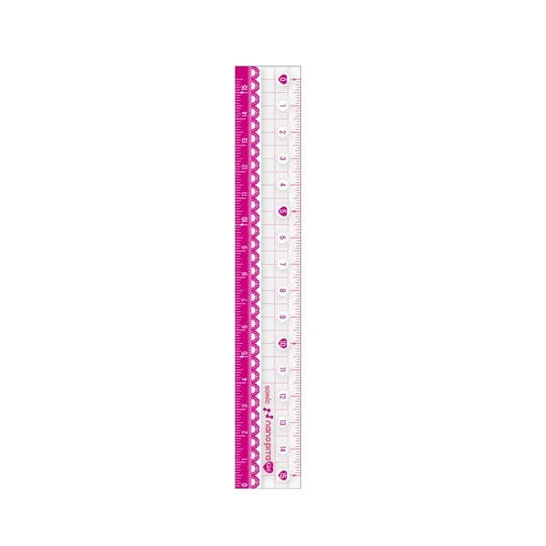 Nano Pita Girl Straight Ruler 15cm Reversible / Sonic