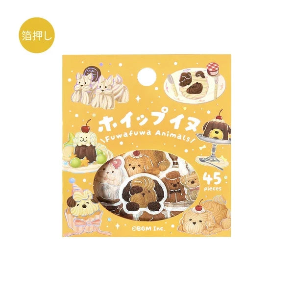 Flake Sticker Foil Stamped Fluffy Animals Vol.2 / BGM