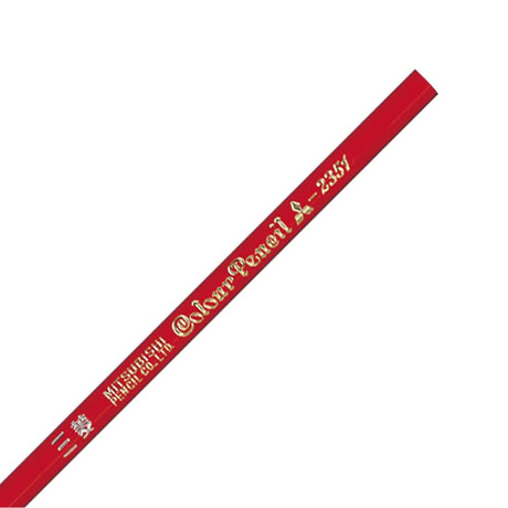 2351 Vermilion Red Colored Wooden Pencils 1 Dozen Pack / Mitsubishi Pencil - bungu