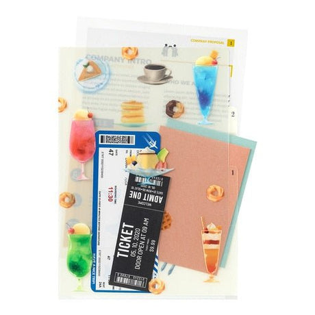 3 Pocket Clear Holder A4 / MIDORI - bungu