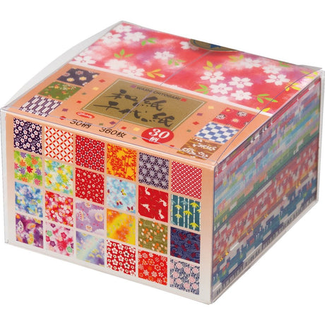 30 - Pattern Washi Chiyogami Mini Origami Paper Box / SHOWA NOTE - bungu