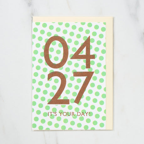 365 Find Your Day Card APRIL / Letterpress Letter - bungu