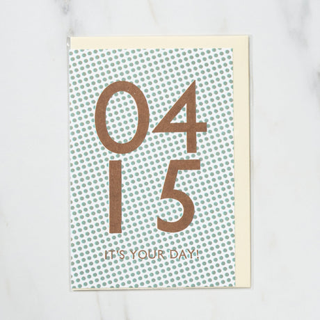 365 Find Your Day Card APRIL / Letterpress Letter - bungu