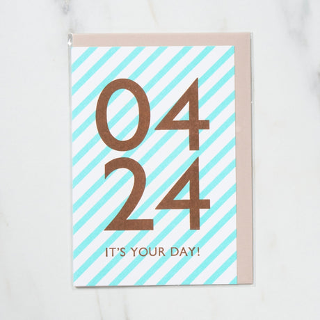 365 Find Your Day Card APRIL / Letterpress Letter - bungu