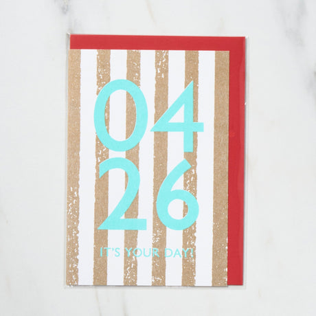 365 Find Your Day Card APRIL / Letterpress Letter - bungu