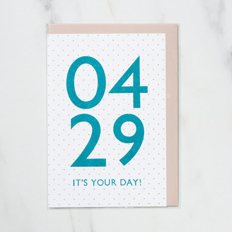 365 Find Your Day Card APRIL / Letterpress Letter - bungu