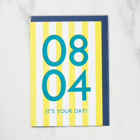 365 Find Your Day Card AUGUST / Letterpress Letter - bungu