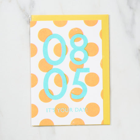 365 Find Your Day Card AUGUST / Letterpress Letter - bungu