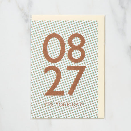 365 Find Your Day Card AUGUST / Letterpress Letter - bungu