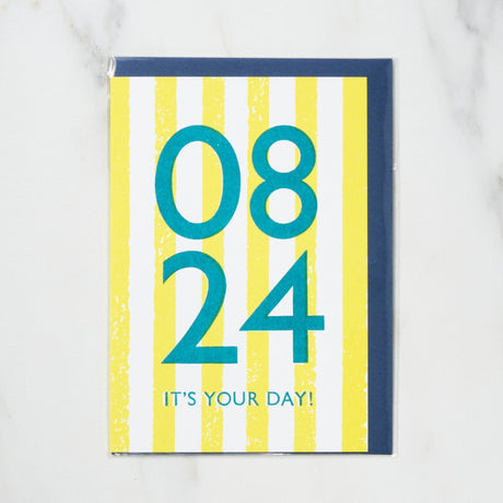 365 Find Your Day Card AUGUST / Letterpress Letter - bungu