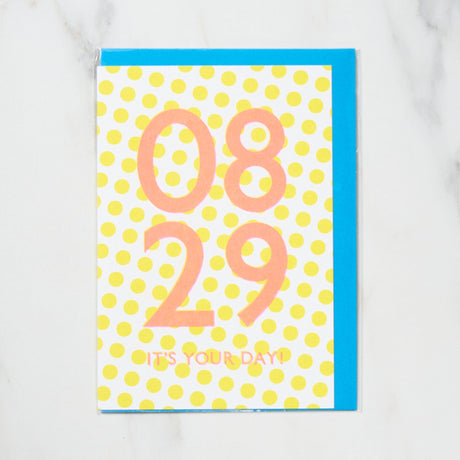 365 Find Your Day Card AUGUST / Letterpress Letter - bungu