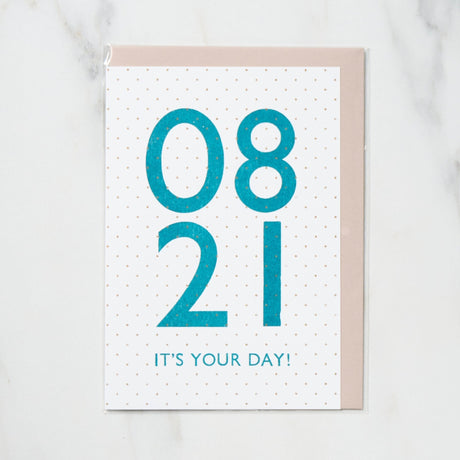 365 Find Your Day Card AUGUST / Letterpress Letter - bungu