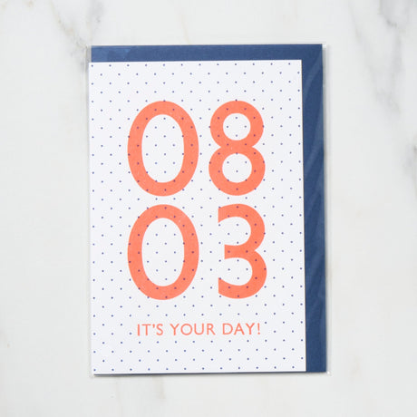 365 Find Your Day Card AUGUST / Letterpress Letter - bungu