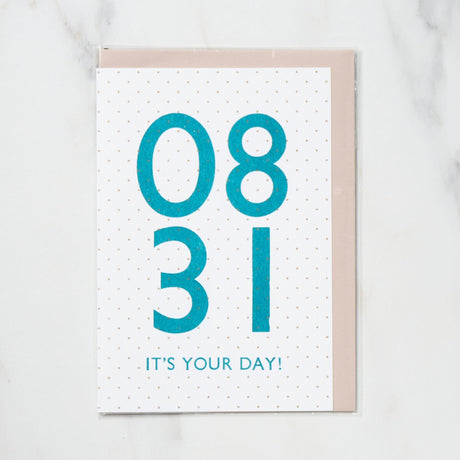 365 Find Your Day Card AUGUST / Letterpress Letter - bungu