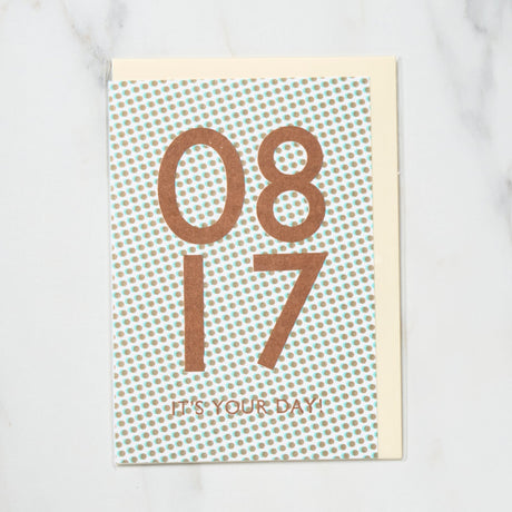 365 Find Your Day Card AUGUST / Letterpress Letter - bungu