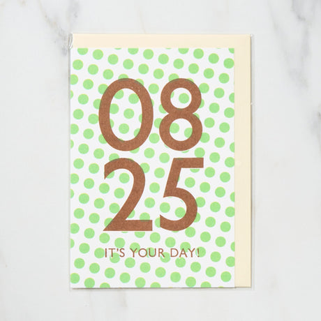 365 Find Your Day Card AUGUST / Letterpress Letter - bungu