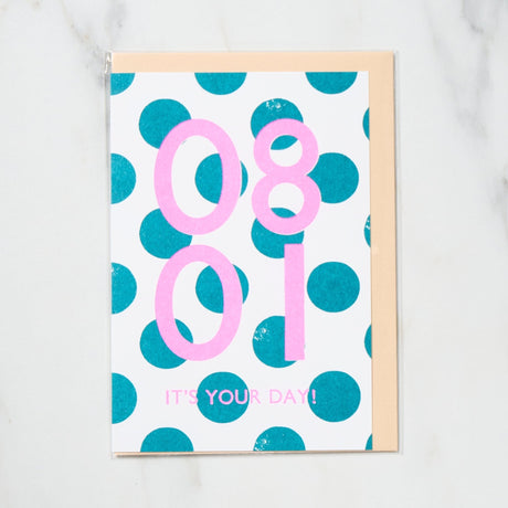 365 Find Your Day Card AUGUST / Letterpress Letter - bungu