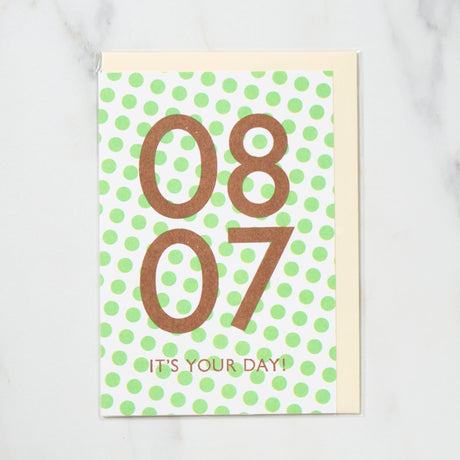 365 Find Your Day Card AUGUST / Letterpress Letter - bungu