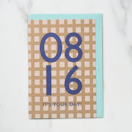 365 Find Your Day Card AUGUST / Letterpress Letter - bungu