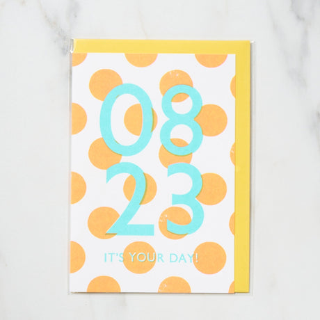 365 Find Your Day Card AUGUST / Letterpress Letter - bungu