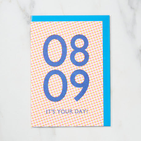 365 Find Your Day Card AUGUST / Letterpress Letter - bungu