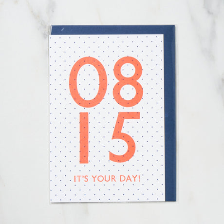 365 Find Your Day Card AUGUST / Letterpress Letter - bungu