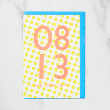 365 Find Your Day Card AUGUST / Letterpress Letter - bungu