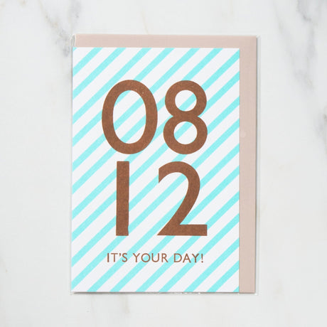 365 Find Your Day Card AUGUST / Letterpress Letter - bungu