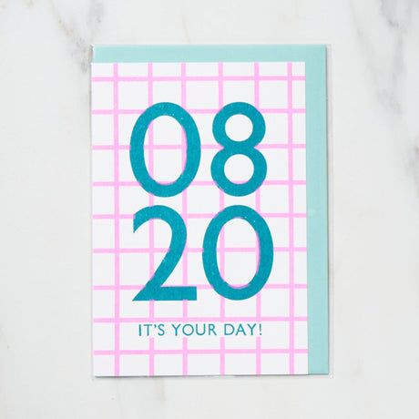 365 Find Your Day Card AUGUST / Letterpress Letter - bungu