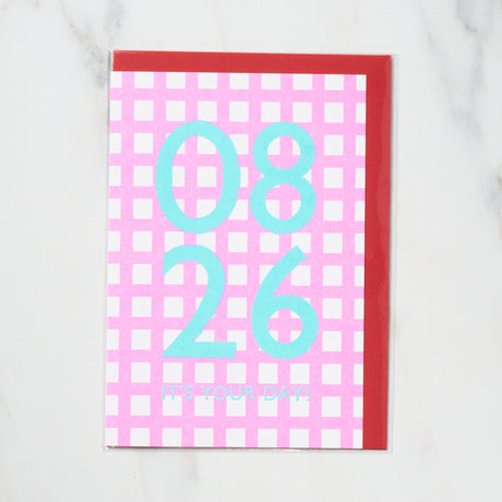 365 Find Your Day Card AUGUST / Letterpress Letter - bungu