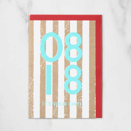 365 Find Your Day Card AUGUST / Letterpress Letter - bungu