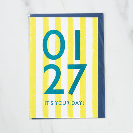 365 Find Your Day Card JANUARY / Letterpress Letter - bungu