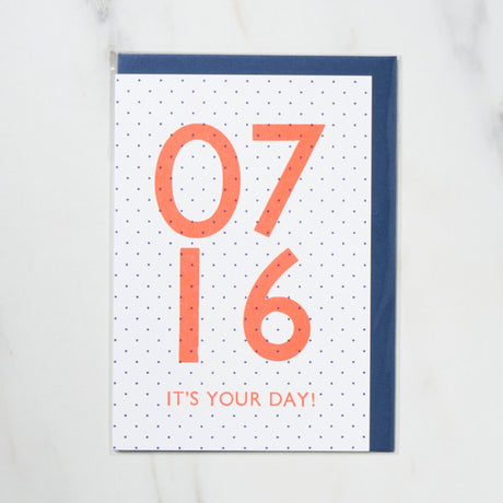 365 Find Your Day Card JULY / Letterpress Letter - bungu