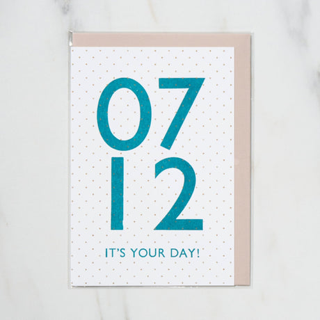 365 Find Your Day Card JULY / Letterpress Letter - bungu