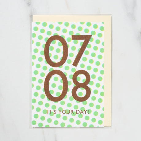 365 Find Your Day Card JULY / Letterpress Letter - bungu