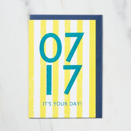 365 Find Your Day Card JULY / Letterpress Letter - bungu