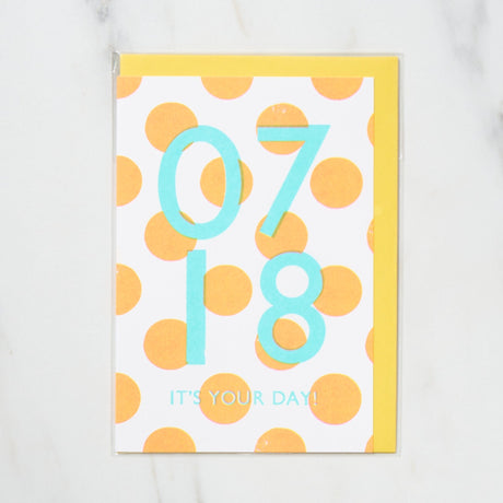 365 Find Your Day Card JULY / Letterpress Letter - bungu