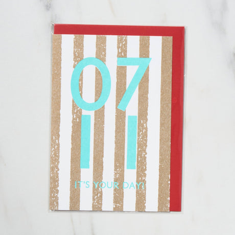 365 Find Your Day Card JULY / Letterpress Letter - bungu