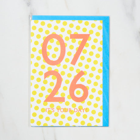 365 Find Your Day Card JULY / Letterpress Letter - bungu