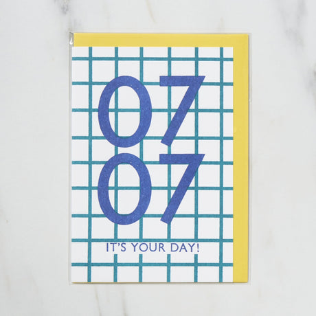 365 Find Your Day Card JULY / Letterpress Letter - bungu