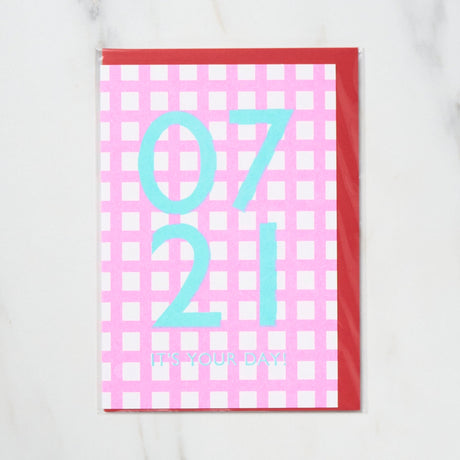 365 Find Your Day Card JULY / Letterpress Letter - bungu