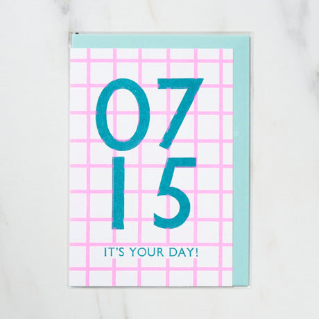 365 Find Your Day Card JULY / Letterpress Letter - bungu