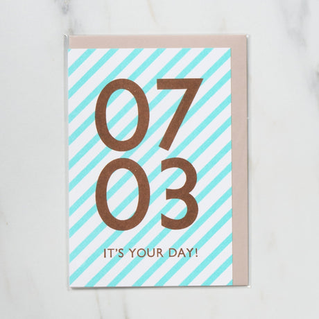 365 Find Your Day Card JULY / Letterpress Letter - bungu