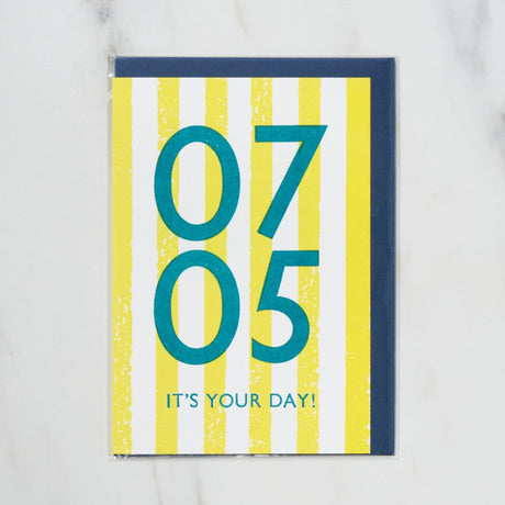 365 Find Your Day Card JULY / Letterpress Letter - bungu